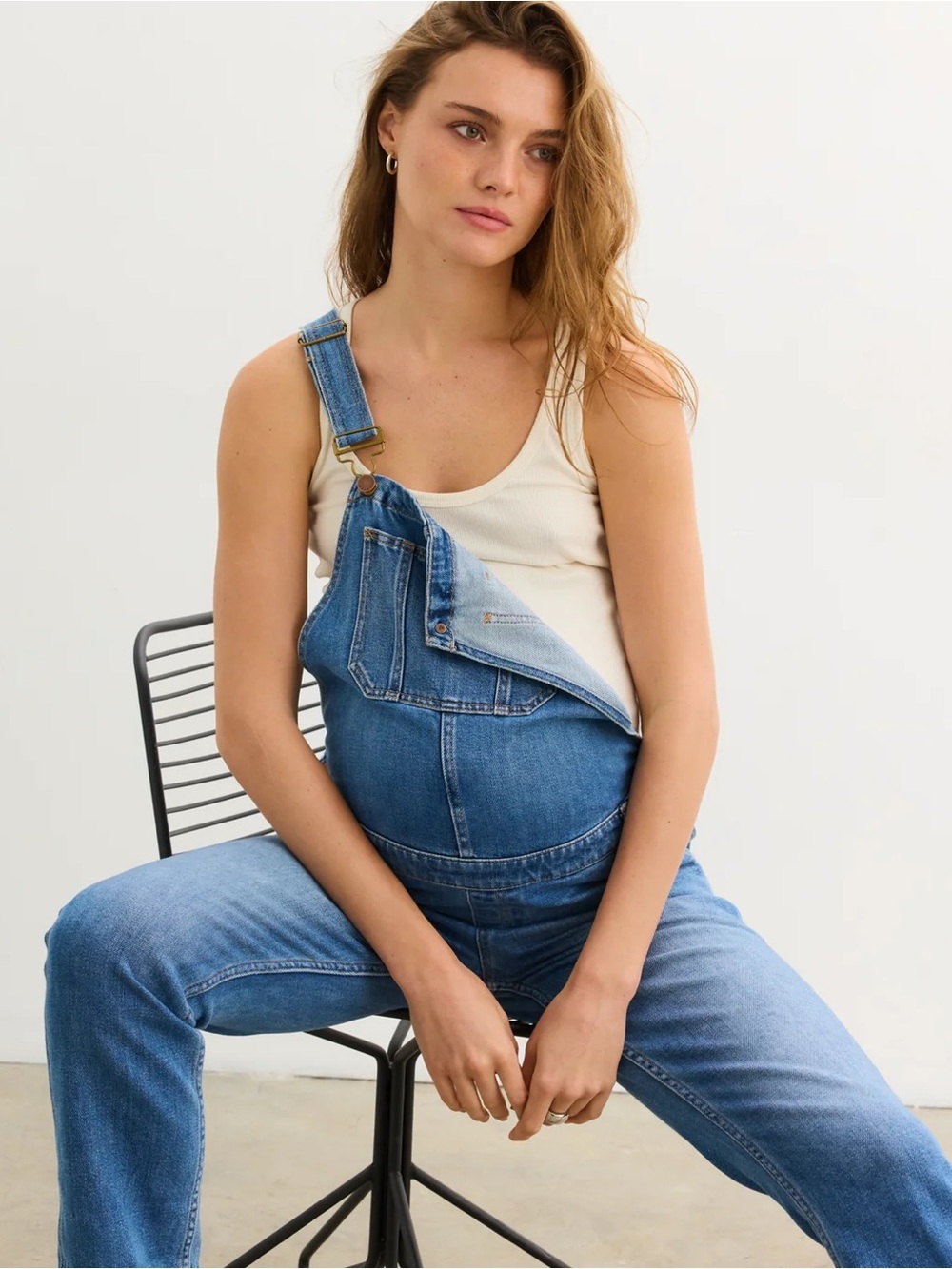 Hatch Maternity Overall in Indigo